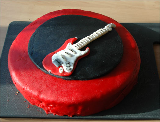Gitaar verjaardagstaart