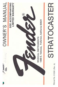 Stratocaster Owner's Manual