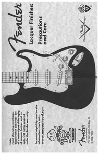 Fender Lacguer care - 2002