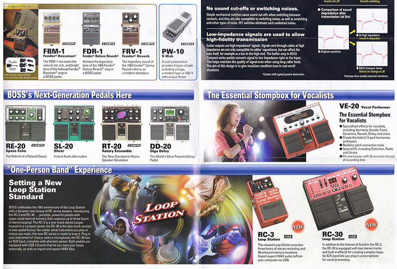 boss product lineup 2011 2